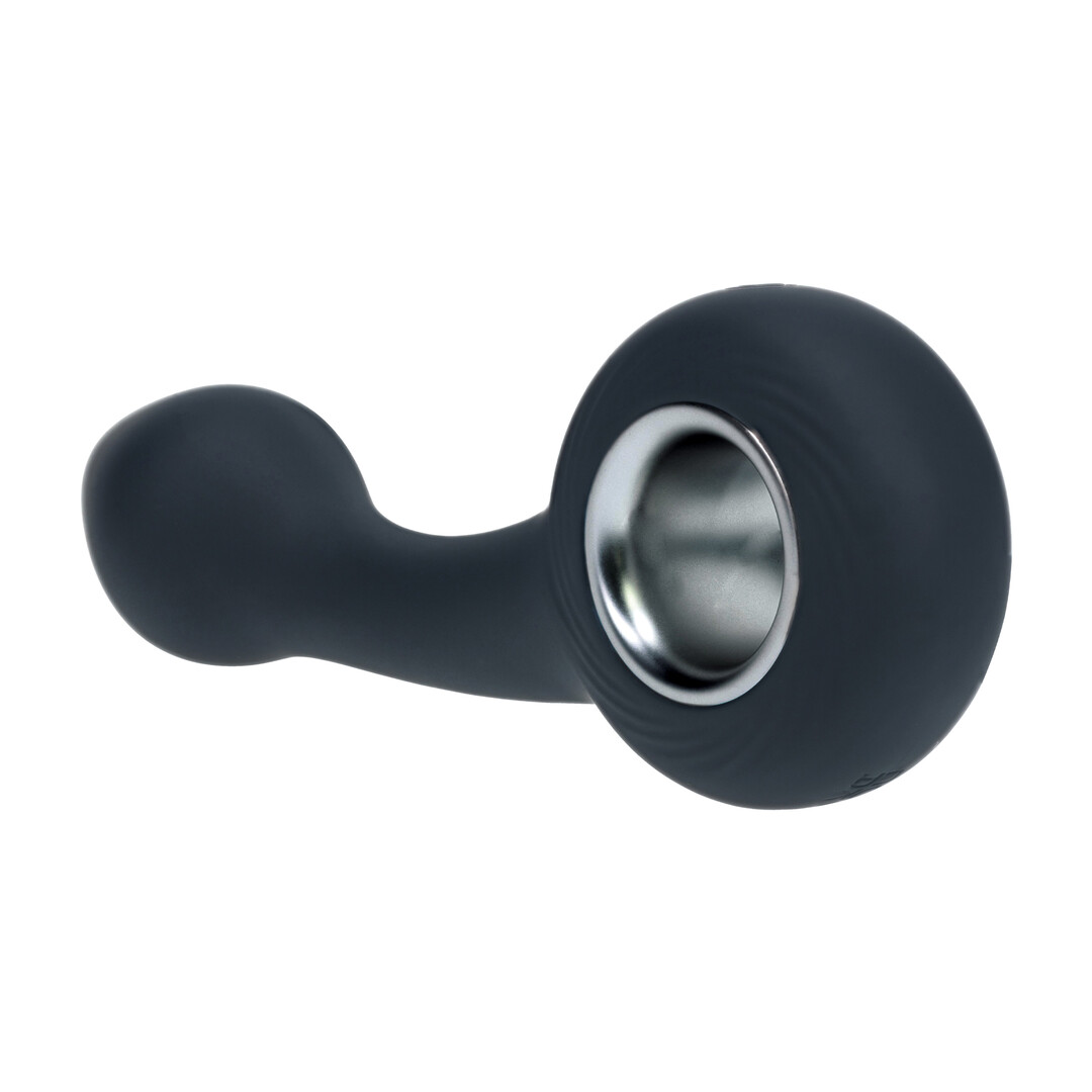 Levelz by shots Vibrerende Bulb Silicone Prostaat Massager met Lus - Zwart (8714273067371)