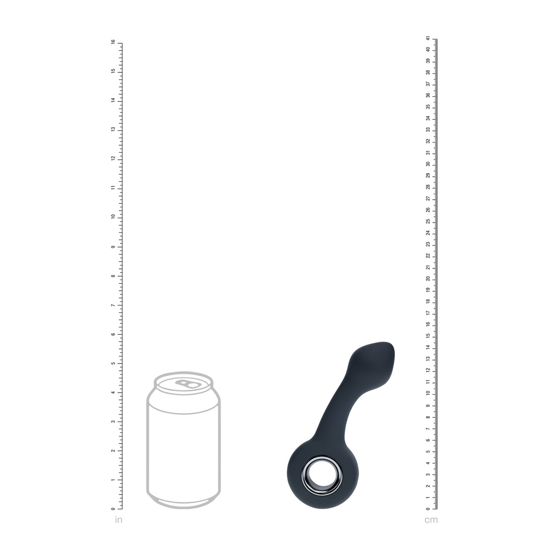 Levelz by shots Vibrerende Bulb Silicone Prostaat Massager met Lus - Zwart (8714273067371)