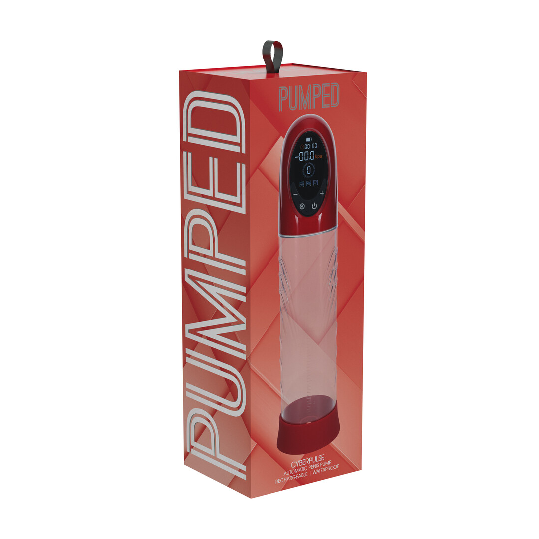 Pumped by shots CyberPulse - Automatische Waterdichte Penis Pomp - Metallic Rood (8714273059550)