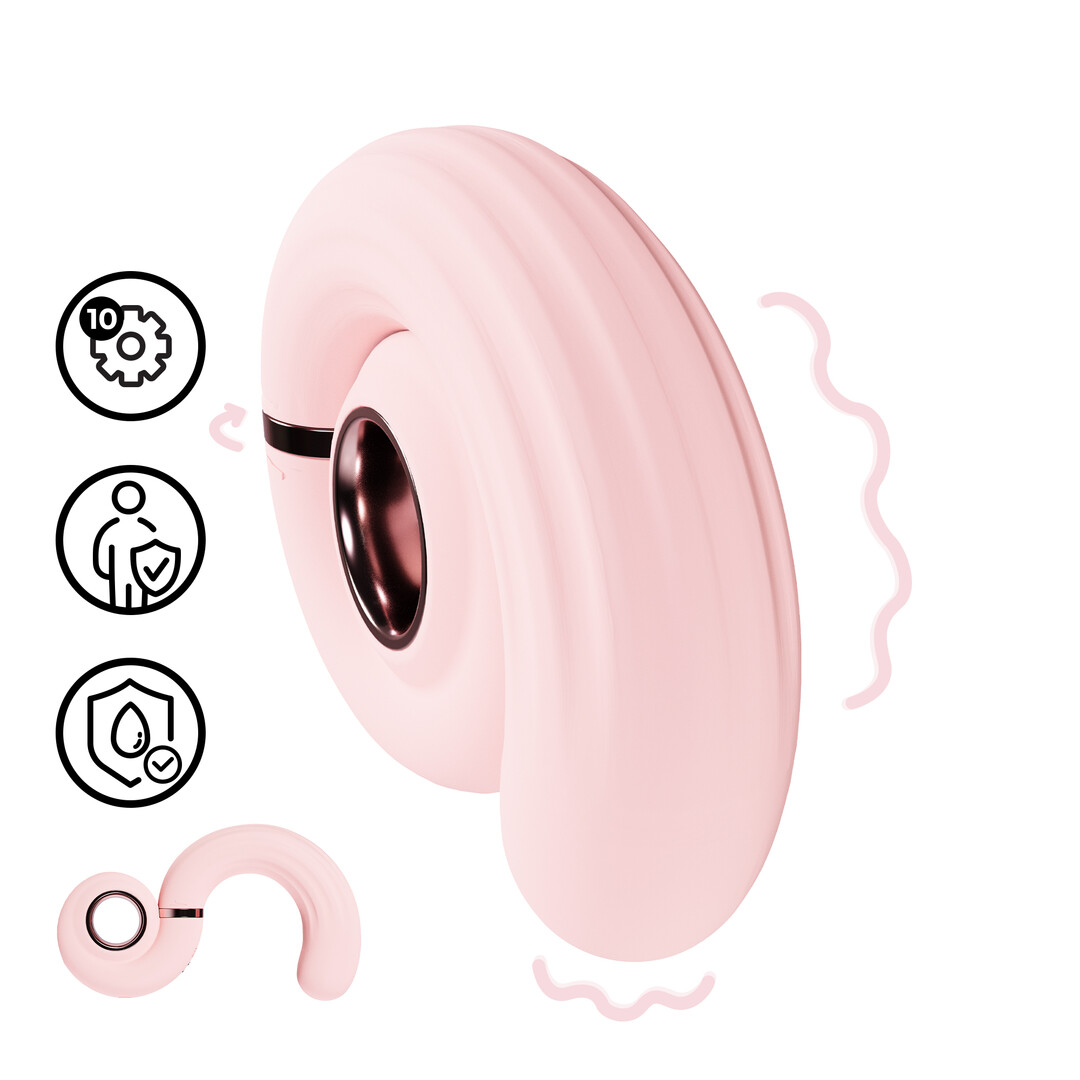 Loveline by shots Tourner - Vibrerende Swirl - Roze (8714273058768)