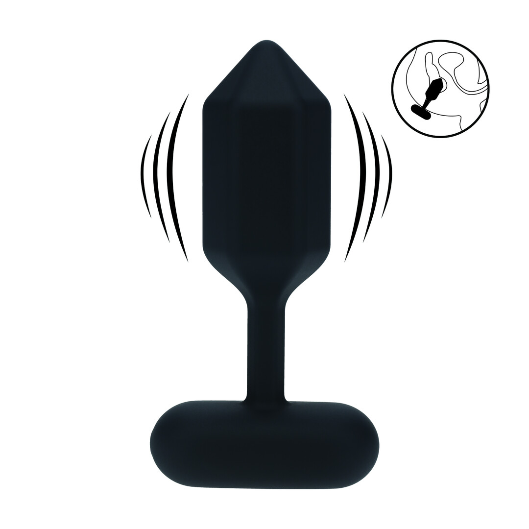 Levelz by shots Hexagonale Vibrerende Silicone Anale Plug - S - Zwart (8714273067470)
