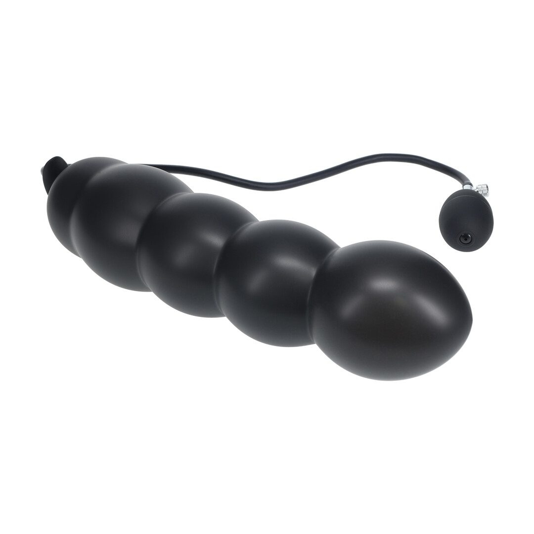 Levelz by shots Kralen Opblaasbare Siliconen Anale Plug - Zwart (8714273068354)