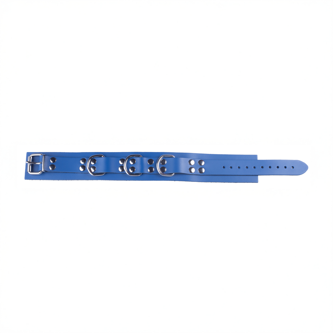 Red leather Ultra Leather Halsketting - Blauw (3662811296927)