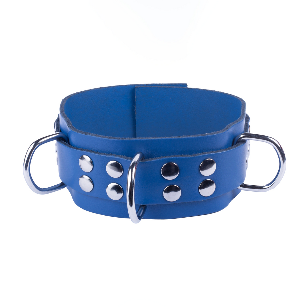 Red leather Ultra Leather Halsketting - Blauw (3662811296927)