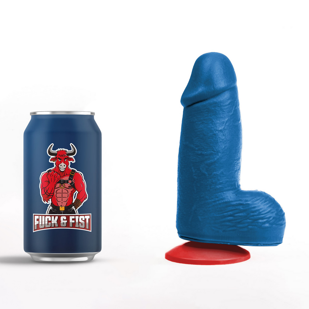Fuck  fist Dagr S - Realistische Dikke Dildo met Ballen - 4,5 / 11,5 cm - Blauw (3662811914968)