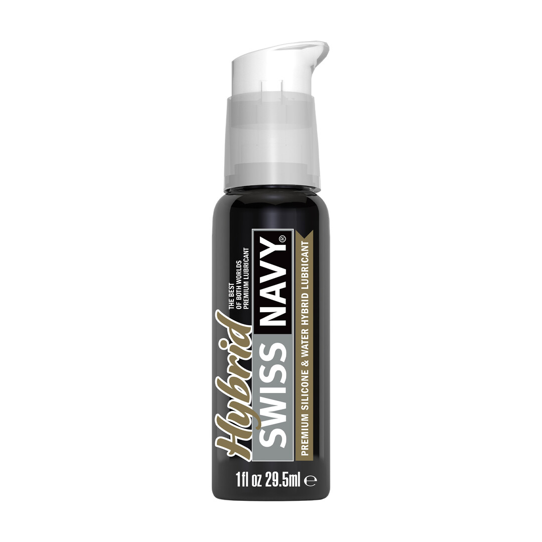 Swiss navy Hybrid - Premium Siliconen en Water Hybrid Glijmiddel - 1 fl oz / 29,5 ml - Fishbowl 50 Stuks (699439007621)