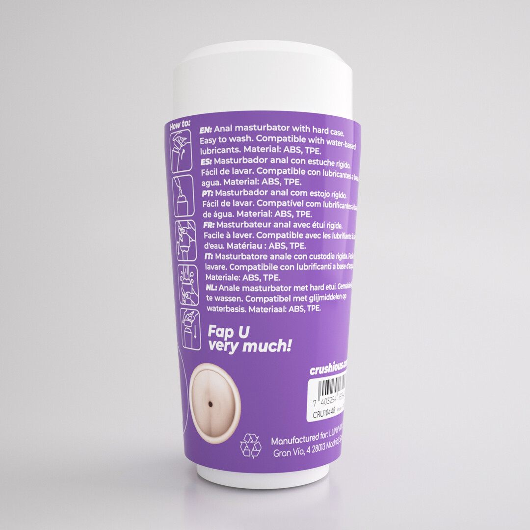 Crushious Fappucino Hot Buns - Anale Masturbator Cup - Paars (7403254161948)