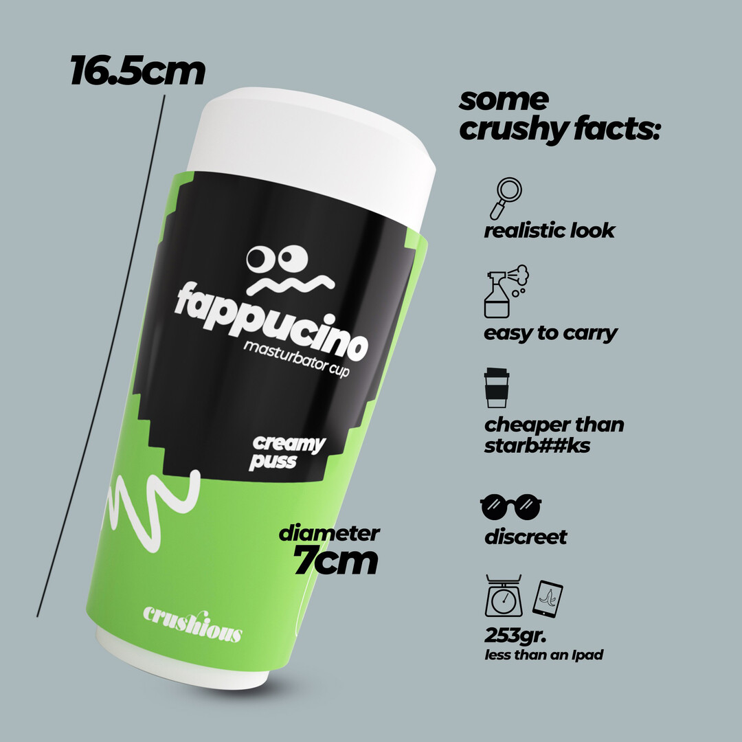 Crushious Fappucino Creamy Puss - Vaginale Masturbator Cup - Groen (7403254161955)