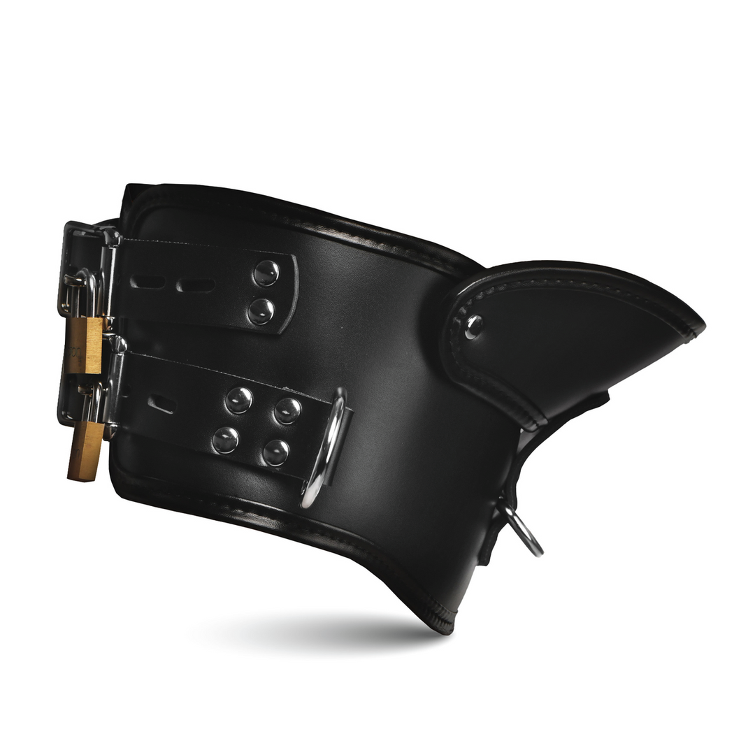 Xr brands Rigid - Vergrendelbare Houdingskraag met Kinsteun - Zwart (848518057471)