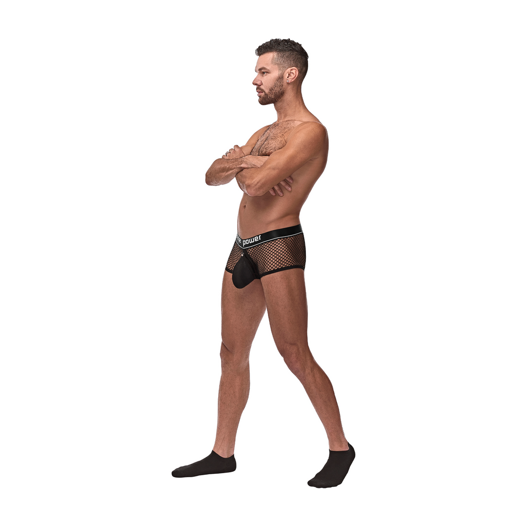 Male power Mini Cockring Kort met Rode Cockring - S - Zwart (845830095853)