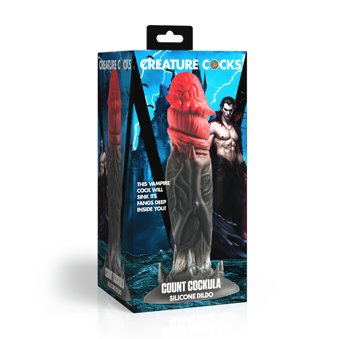 Xr brands Count Cockula - Siliconen Dildo - Rood/Zwart (848518056757)