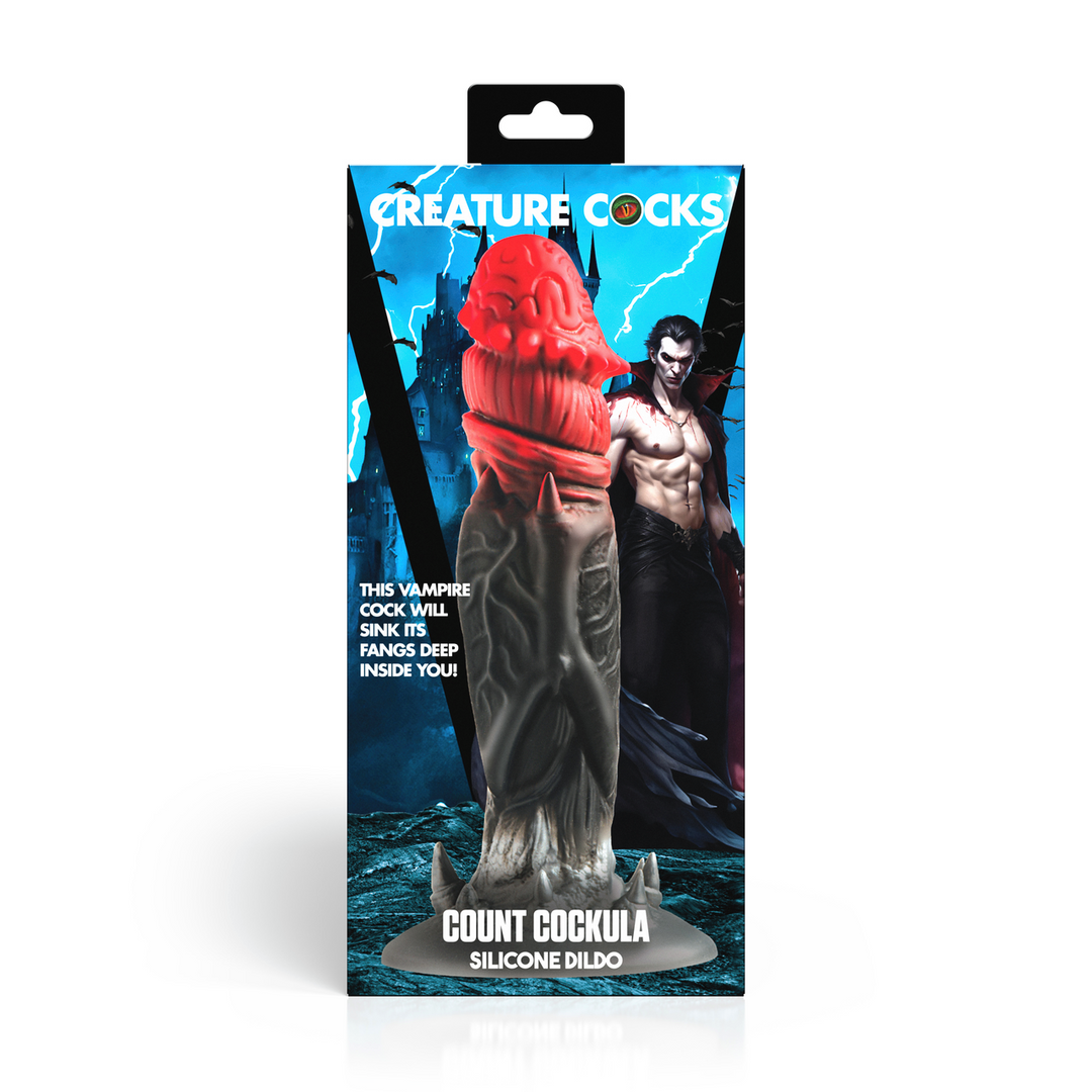 Xr brands Count Cockula - Siliconen Dildo - Rood/Zwart (848518056757)