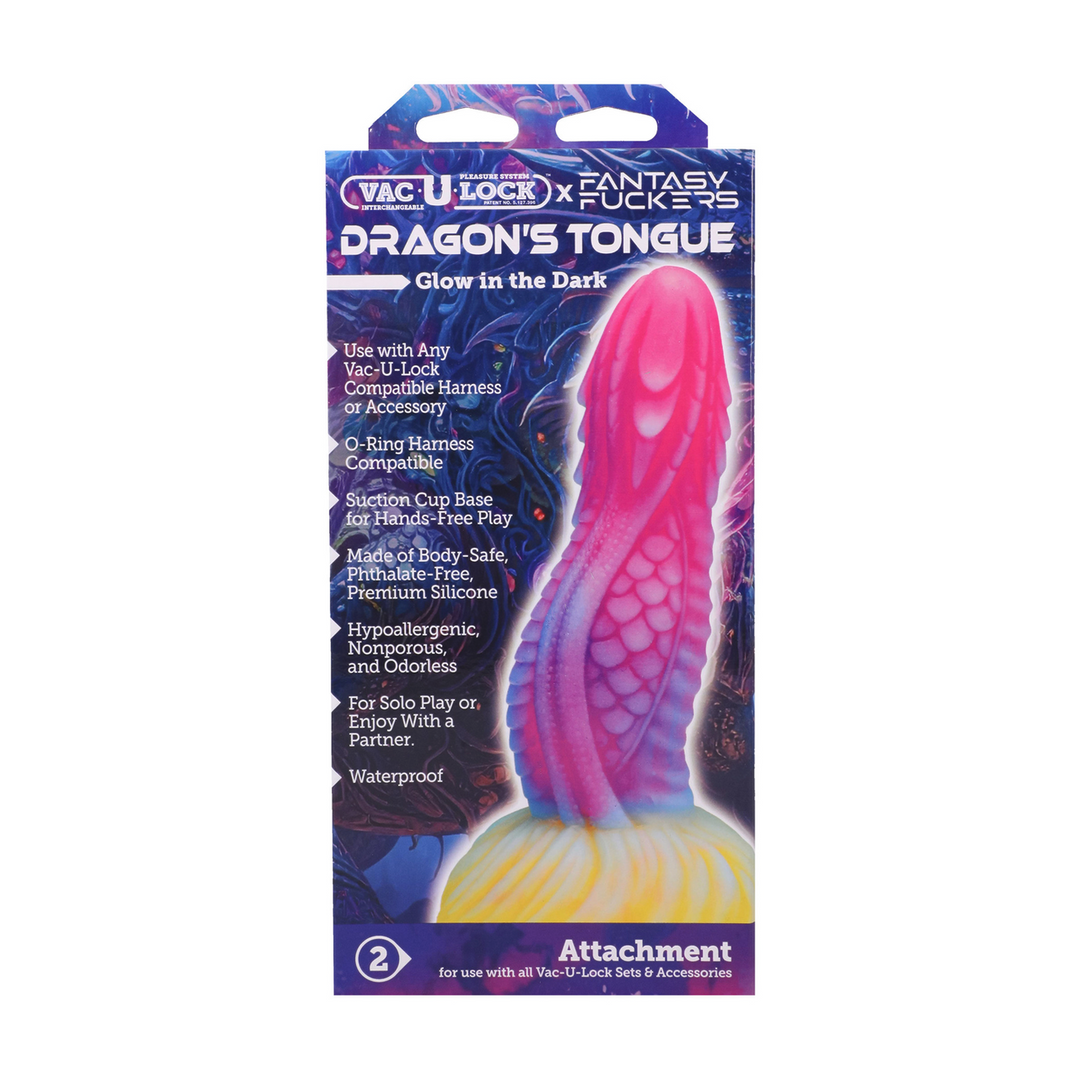 Doc johnson Fantasy Fuckers - Draak Tongue - Glow in the Dark - Multicolor (782421100544)