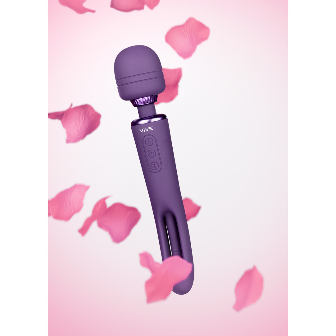 Vive by shots Kiku - Dubbelzijdige Wand met Innovatieve G-Spot Flapper Stimulator - Paars (8714273051837)