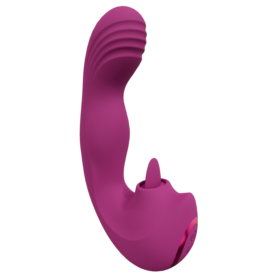 Vive by shots Yumi - Triple Motor G-Spot Vinger Beweging Vibrator en Flickering Tongue Stimulator - Roze (8714273051882)