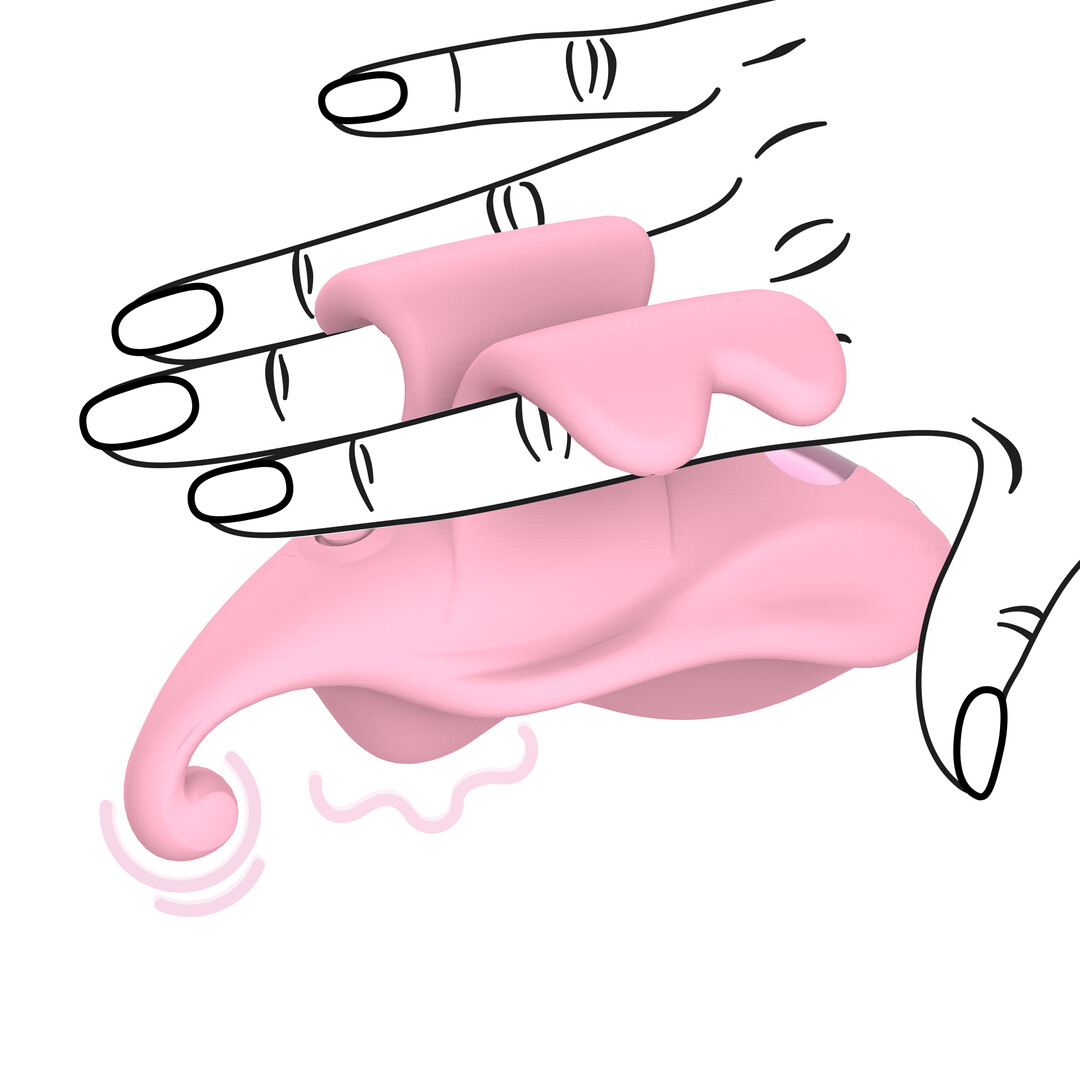 Loveline by shots Vinger Dubbele Vibrator - Roze (8714273024985)