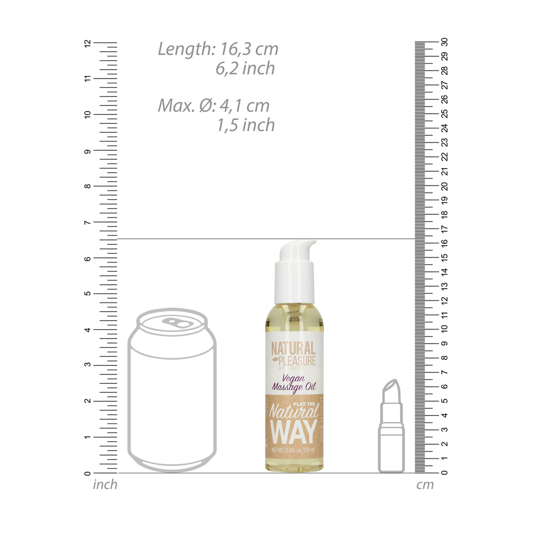 Natural pleasure by shots Vegan Massage Olie - 5 fl oz / 150 ml (8714273544063)