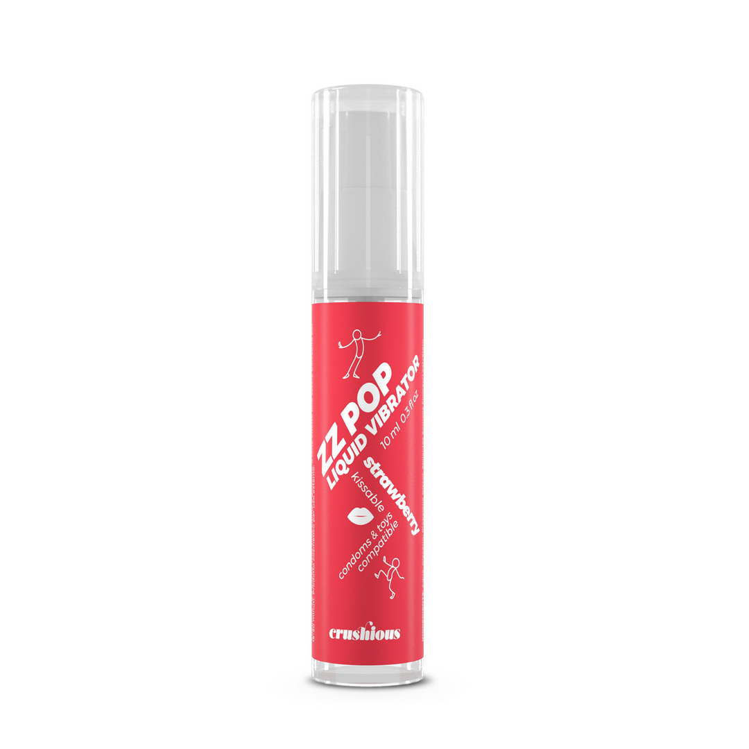 Crushious ZZ Pop - Kussbare Vloeibare Vibrator - Aardbei - 0,3 fl oz / 10 ml (7403254156951)