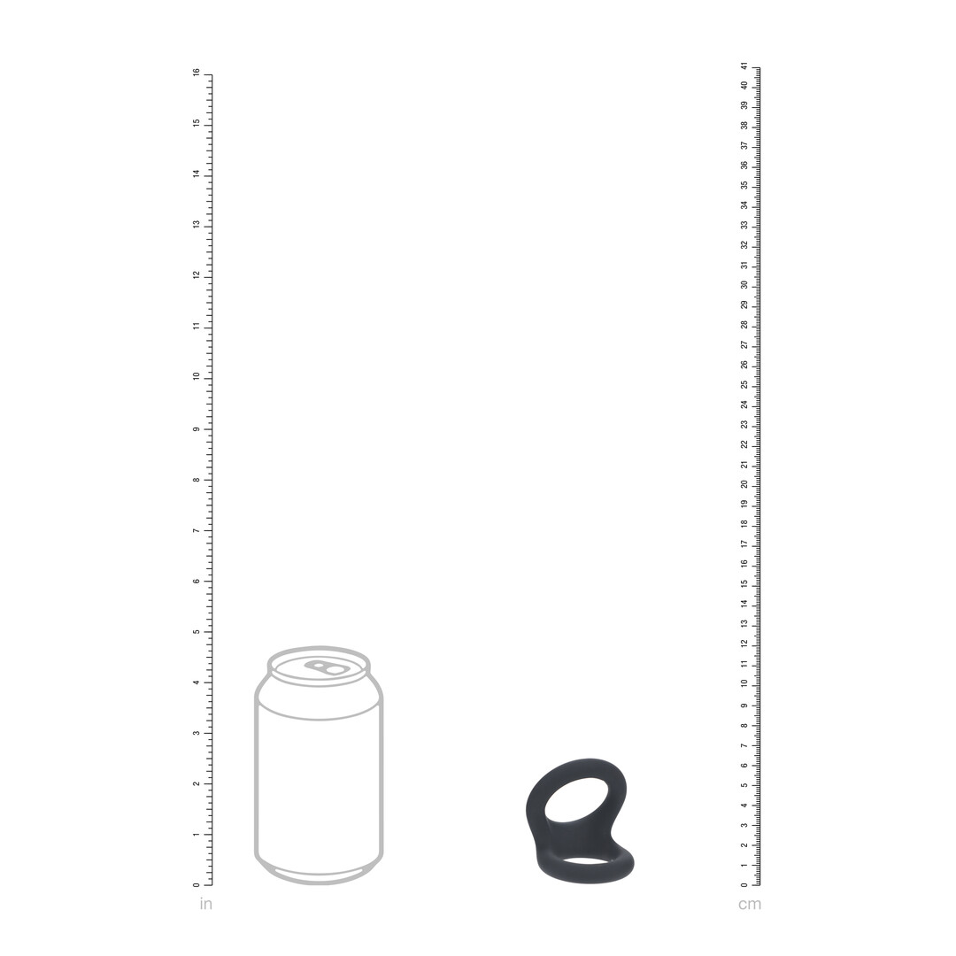 Levelz by shots Double O Silicone Cockring - M - Zwart (8714273063403)