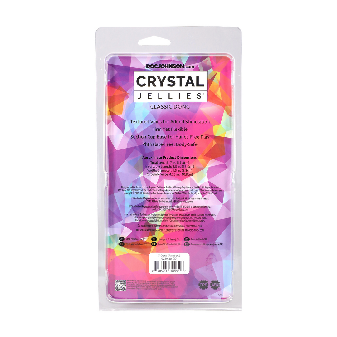 Doc johnson Classic Dong - 7 / 17,8 cm - Regenboog (782421100629)