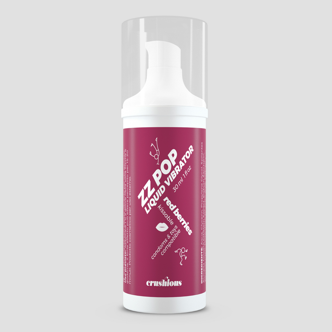 Crushious ZZ Pop - Kusbare Vloeibare Vibrator - Rode Bessen - 1 fl oz / 30 ml (7403254156920)