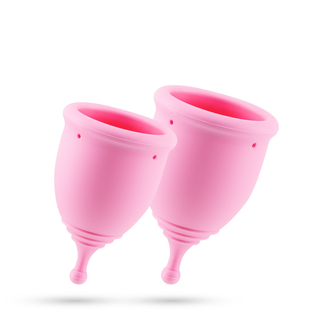 Crushious Minerva - Menstruatiecups met Zak en Speelgoedreiniger - S en L - Roze (7403254157415)
