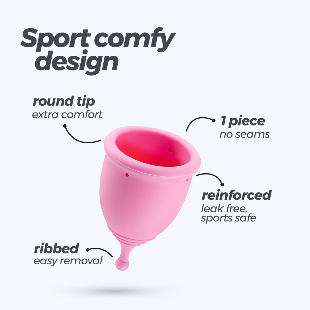 Crushious Minerva - Menstruatiecups met Zak en Speelgoedreiniger - S en L - Roze (7403254157415)