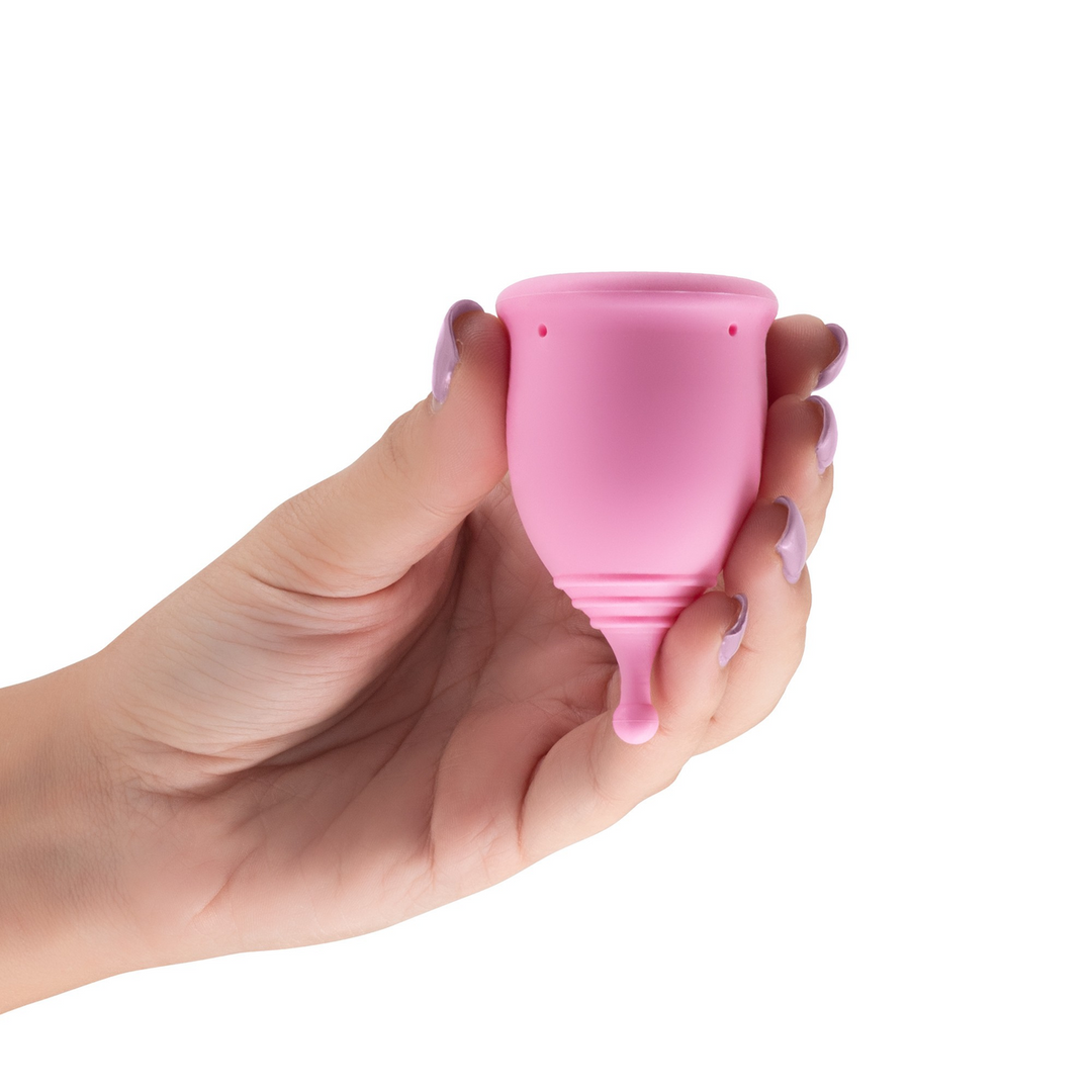 Crushious Minerva - Menstruatiecups met Zak en Speelgoedreiniger - S en L - Roze (7403254157415)