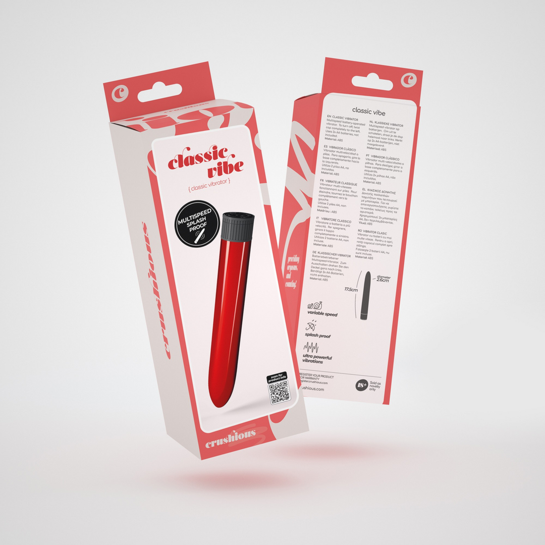 Crushious Classic Vibe - Classic Vibrator - Rood (7403254158764)