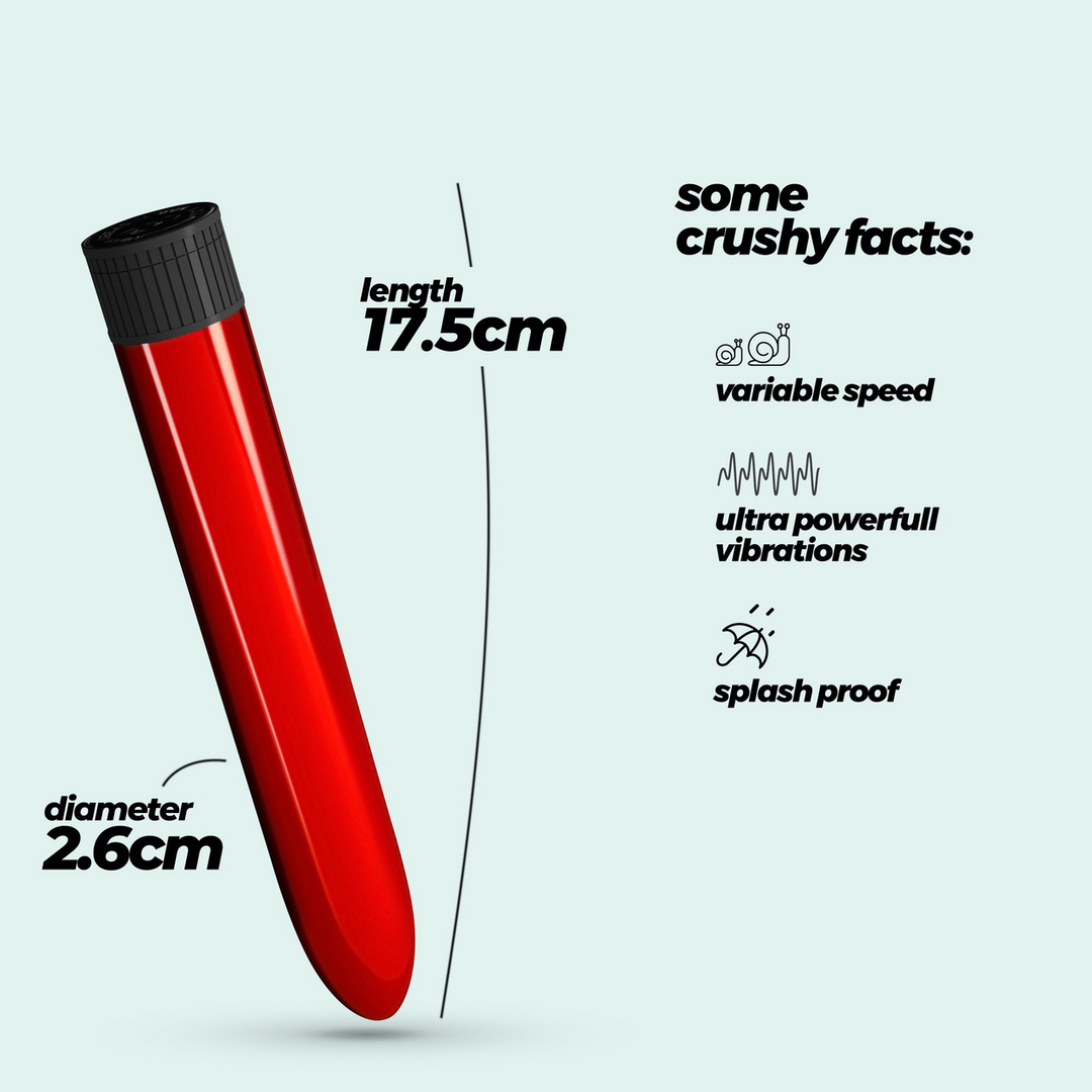 Crushious Classic Vibe - Classic Vibrator - Rood (7403254158764)