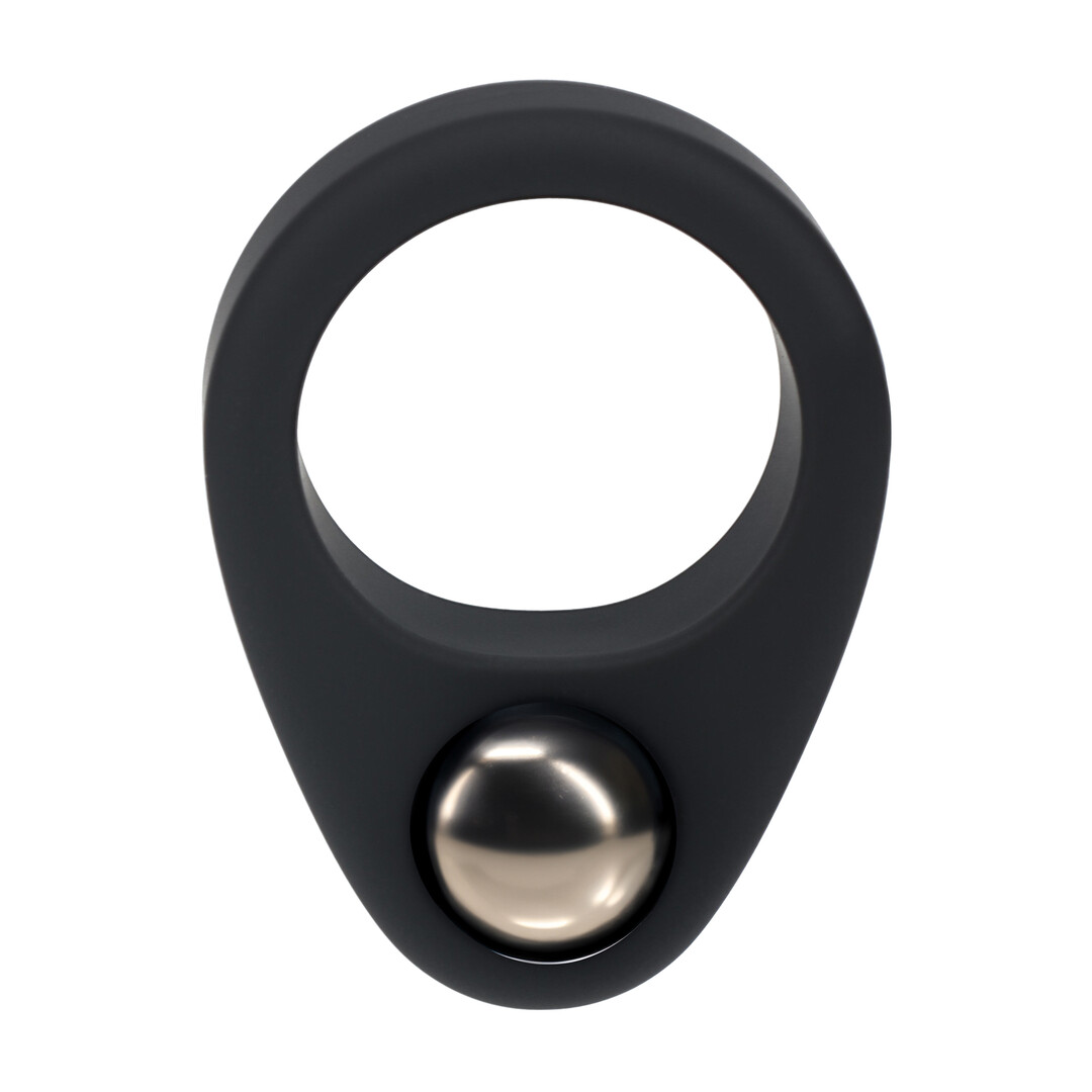 Levelz by shots Vloeibare Siliconen Enkele Gewogen Bal Cockring - Zwart (8714273063878)