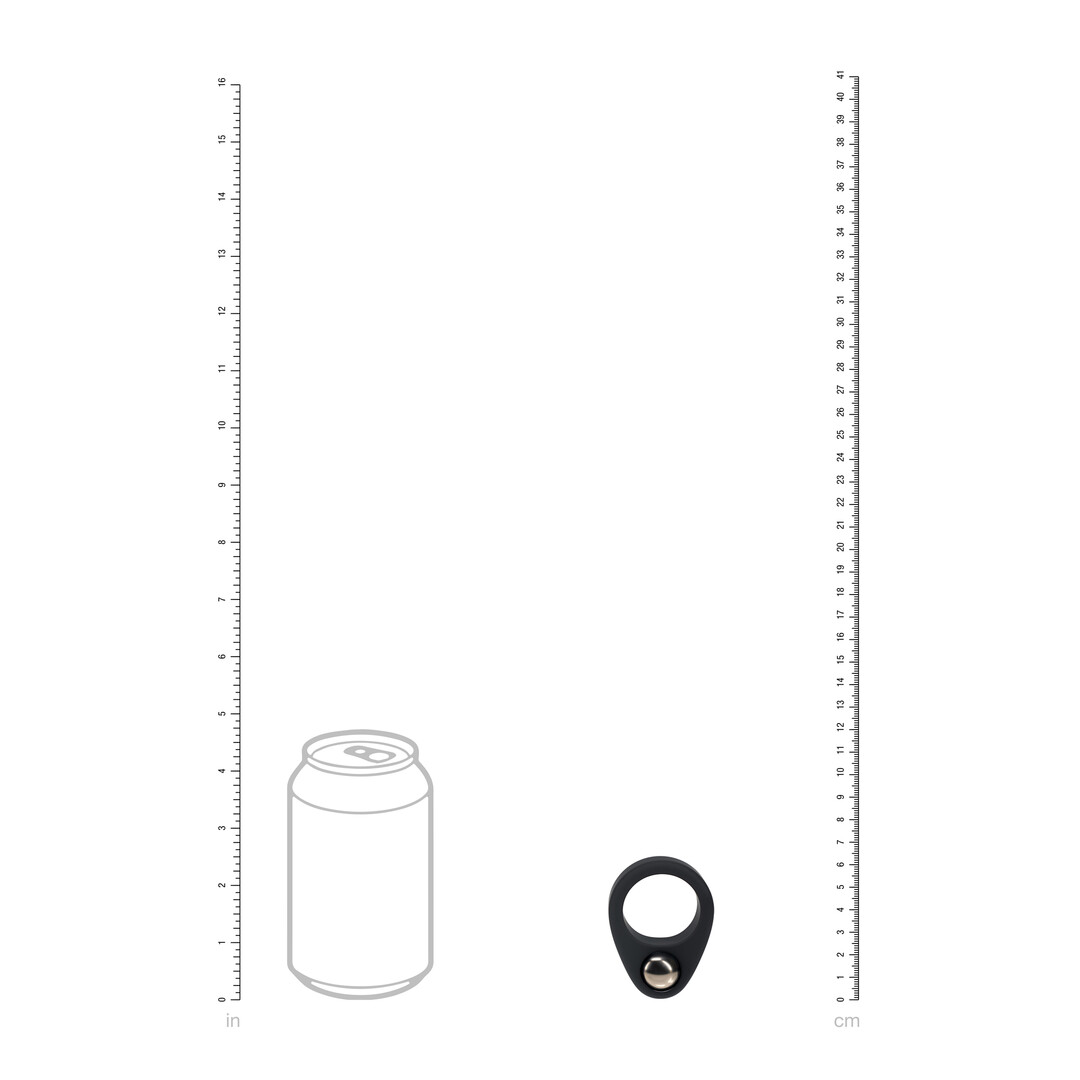 Levelz by shots Vloeibare Siliconen Enkele Gewogen Bal Cockring - Zwart (8714273063878)