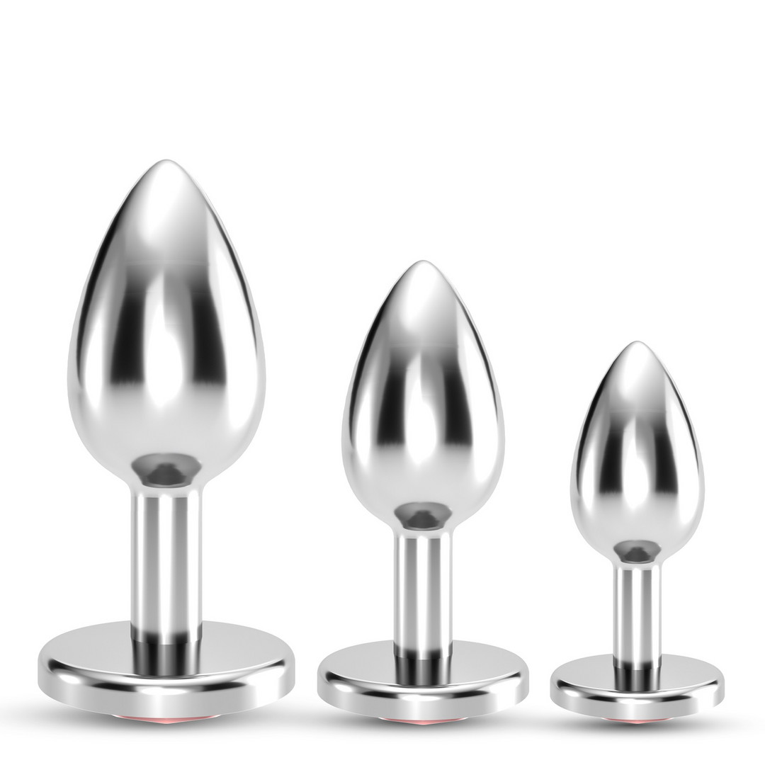 Crushious Bijou - Anal Train Trio - 3 Jewel Plugs - Rood (7403254150805)