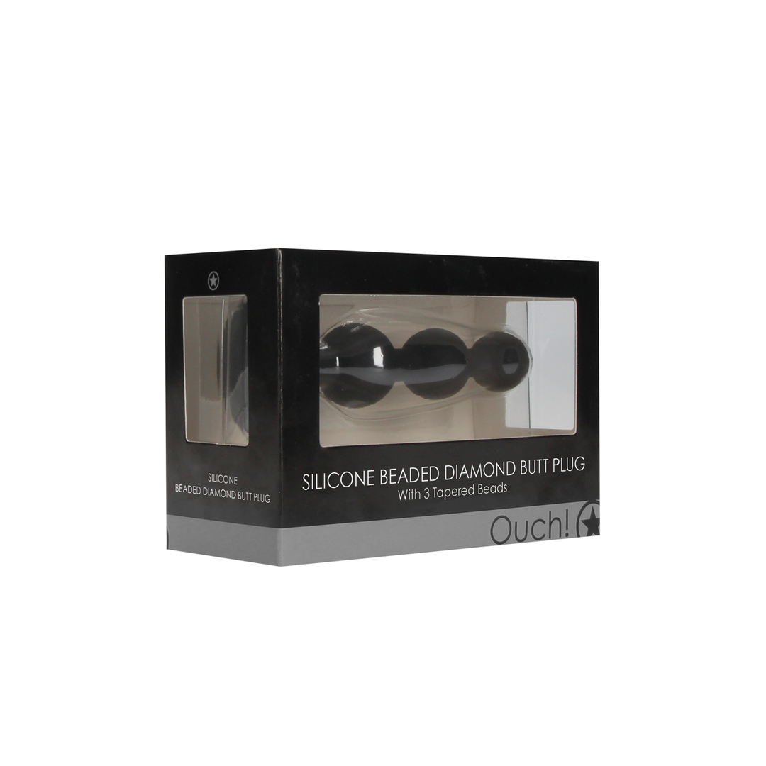 Ouch! by shots Silicone Beaded Diamond Buttplug (8714273544117)