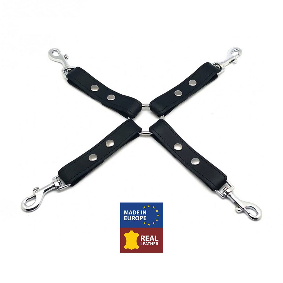 Red leather Leren BDSM Knoop met Haken - Zwart (3701019810594)