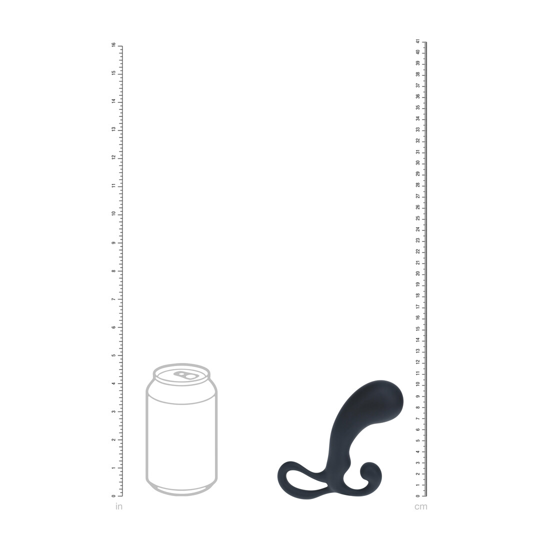 Levelz by shots Lamp met Lussen Silicoon Prostaat Massager - M - Zwart (8714273066435)