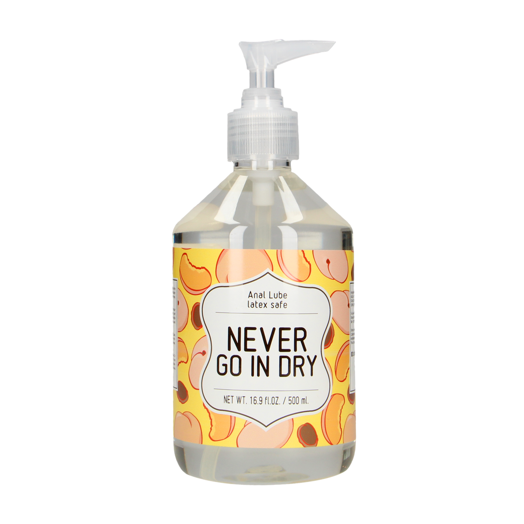 S-line by shots Never Go In Dry - Waterbased Anal Lubricant - 17 fl oz / 500 ml (7423522454466)