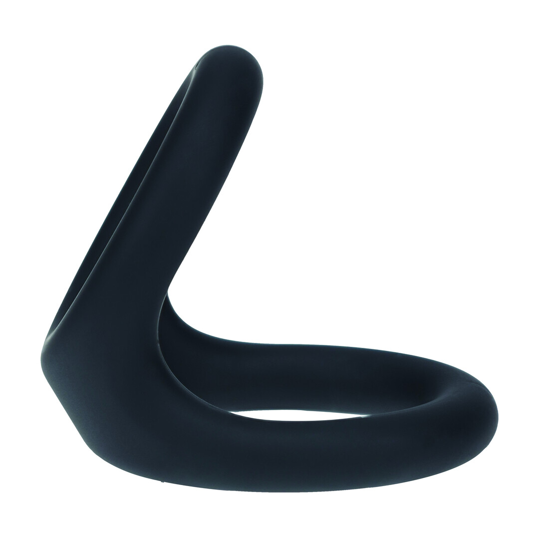 Levelz by shots Double O Siliconen Cockring - L - Zwart (8714273063427)