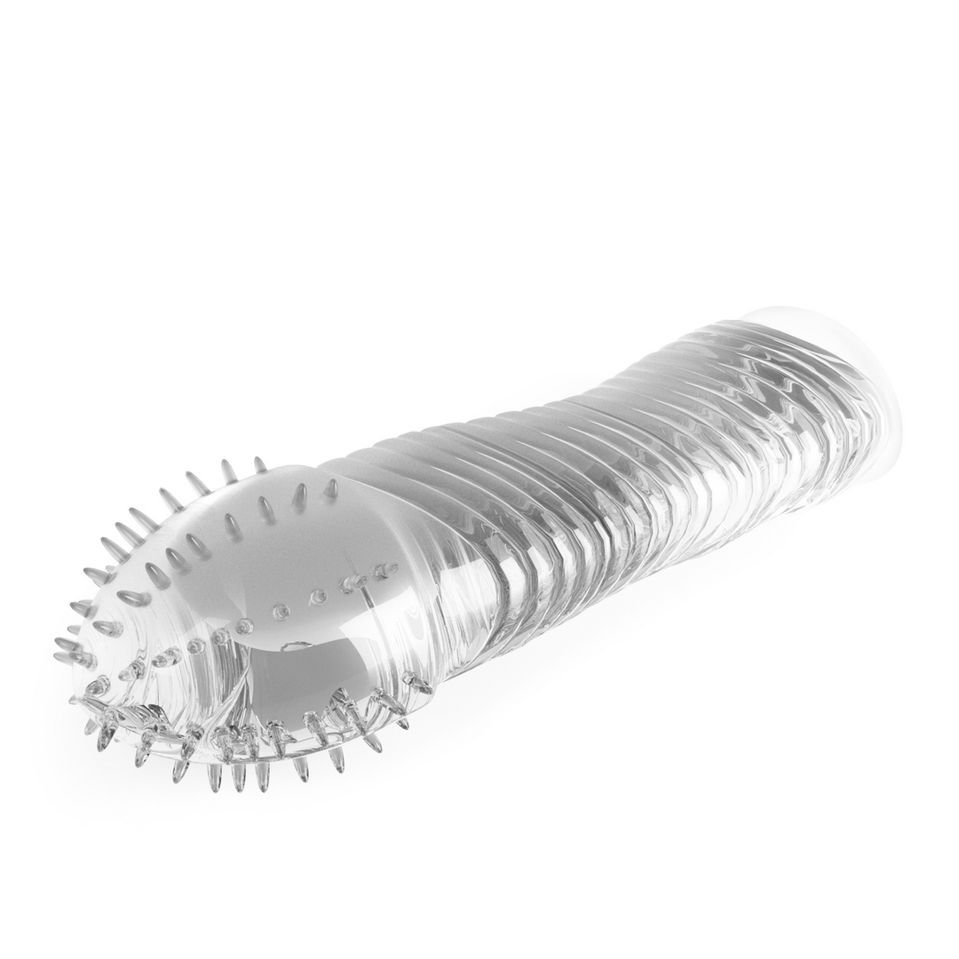 Crushious Geribbelde Penis Sleeve - Transparant (799632355373)