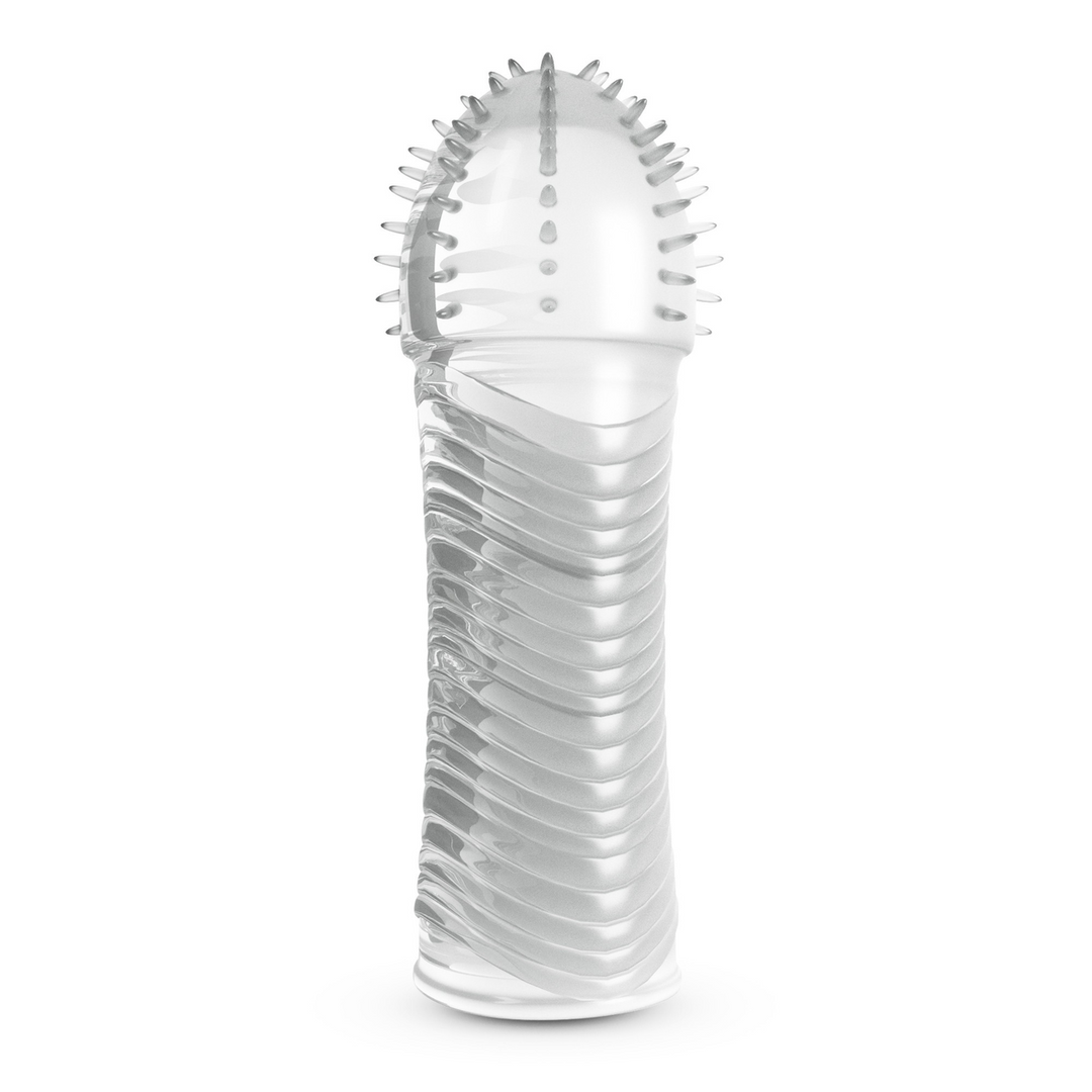 Crushious Geribbelde Penis Sleeve - Transparant (799632355373)
