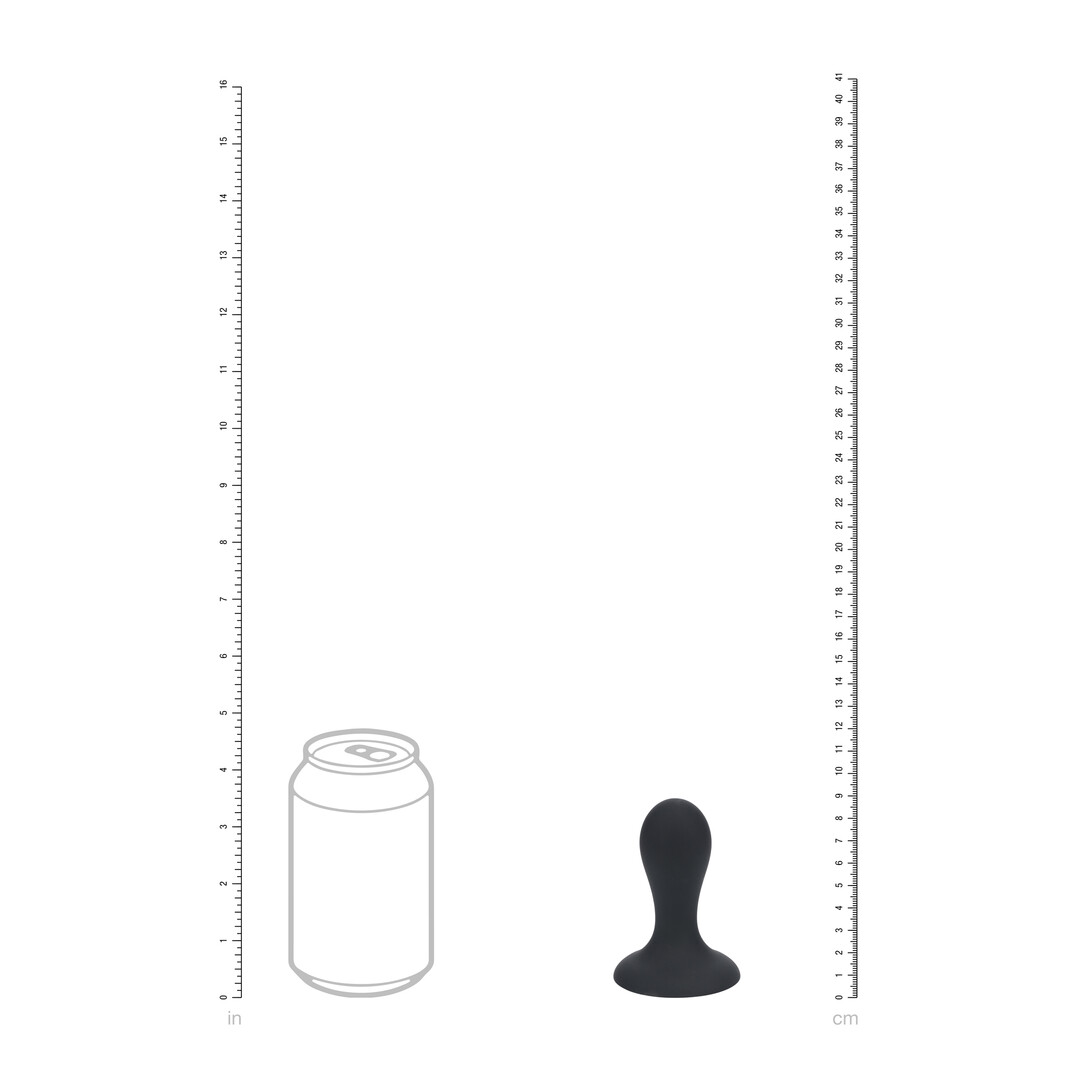 Levelz by shots Enkele Rammelaar Vloeibare Siliconen Anale Plug - S - Zwart (8714273065063)