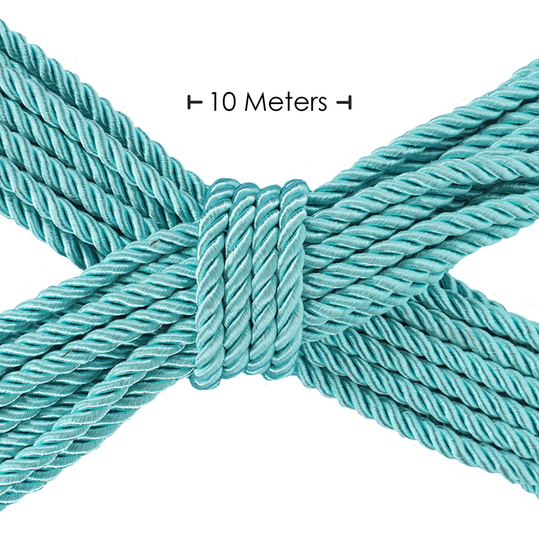 Ouch! by shots Polyester Bondage Touw - 10 m / 32,8 ft - Blauw (8714273059383)