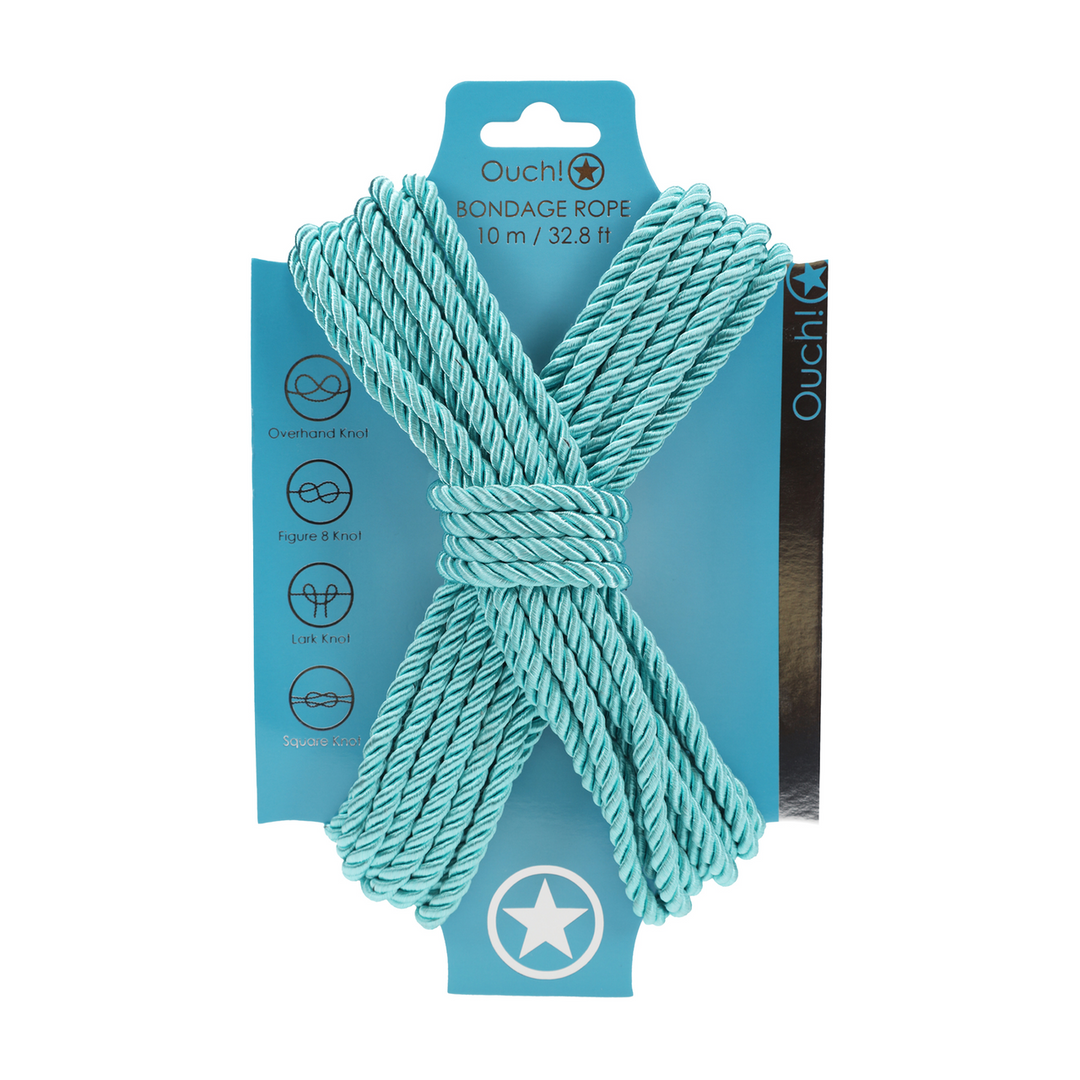 Ouch! by shots Polyester Bondage Touw - 10 m / 32,8 ft - Blauw (8714273059383)