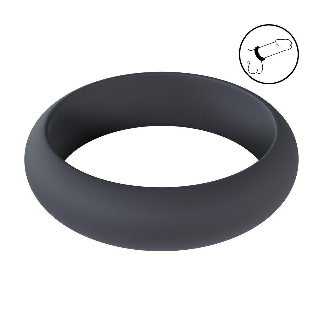 Levelz by shots Wide O Silicone Cockring - S - 30mm - Zwart (8714273061959)