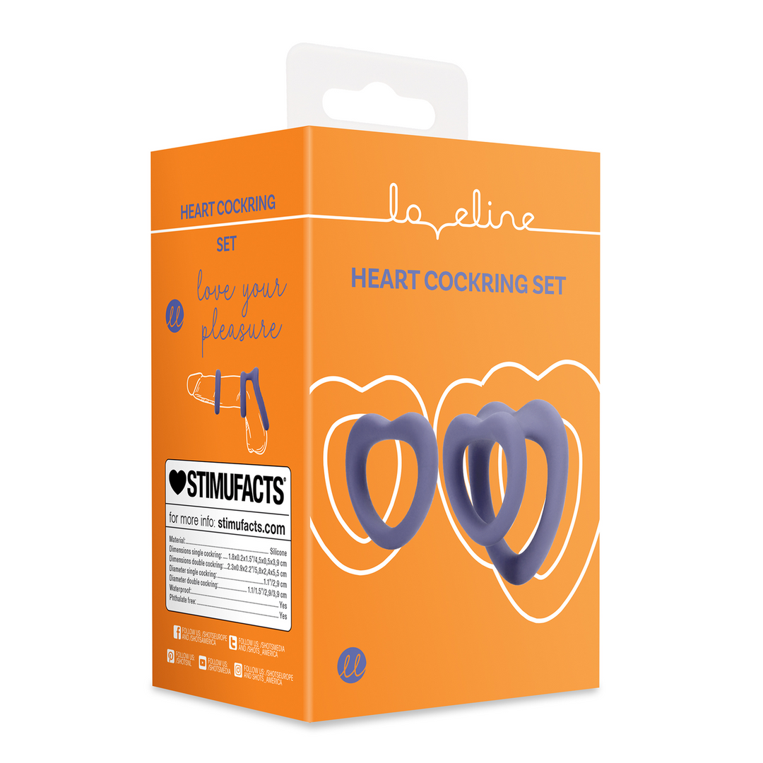 Loveline by shots Hart Cockring Set - Violet Storm (8714273044150)
