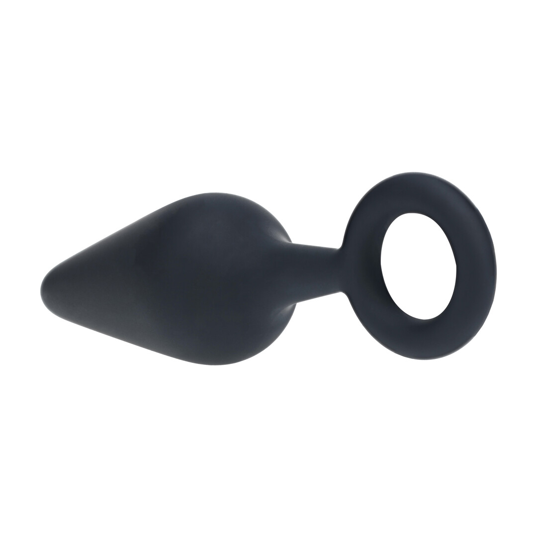 Levelz by shots Siliconen Anale Plug met Lus - M - Zwart (8714273064868)