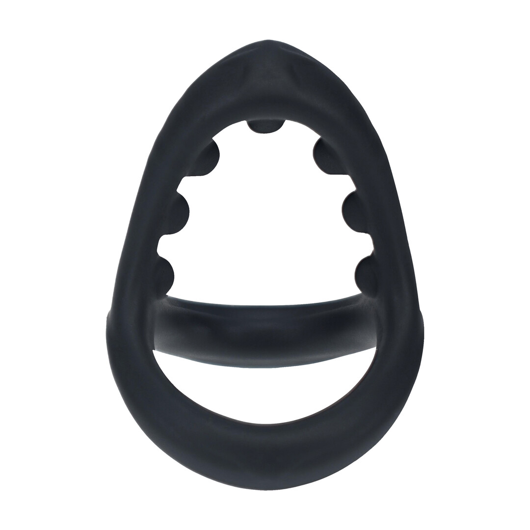 Levelz by shots Zachte Kraal Grip Siliconen Penis- en Ballenring - Zwart (8714273063526)