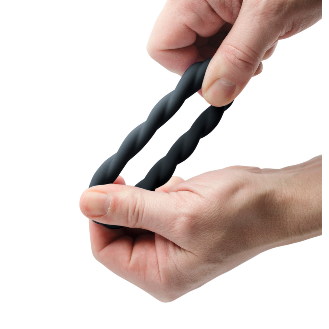 Rocks-off Twist - Non-Vibrating Cockring - Zwart (811041015508)