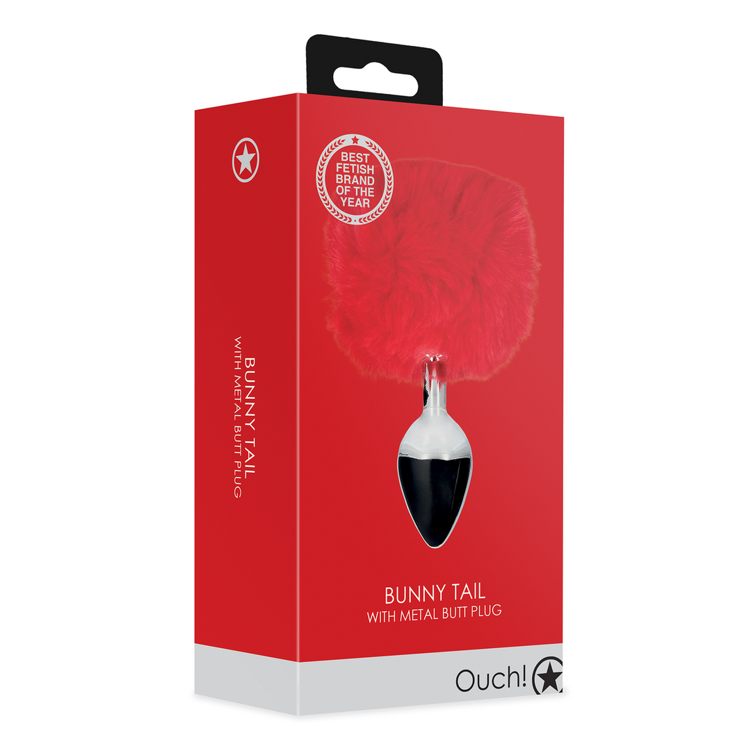 Ouch! by shots Konijnenstaart met metalen buttplug (8714273047854)