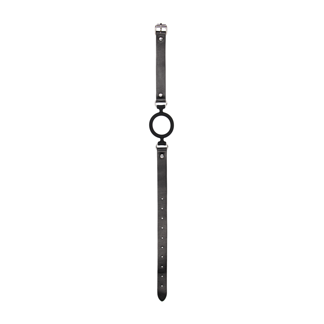 Ouch! by shots Siliconen Ring Gag met Leren Straps (8714273492425)